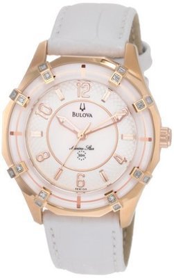 Bulova Women&#39;s 98R150 Solano Marine Star Leather strap Watch
