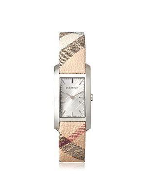 Burberry Women&#39;s BU9508 Nova Nova Check Fabric/Silver Stainless Steel Watch
