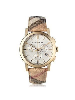 Burberry The City Chronograph White Dial Haymarket Check Unisex Watch BU9752