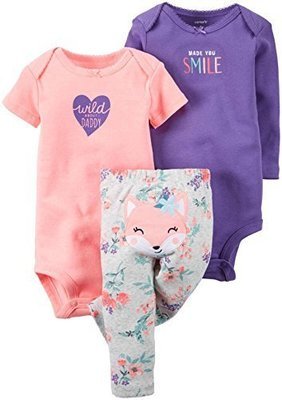Carter&#39;s Baby Girls Take Me Away 3-Piece Little Character Set  -9 Months -Heather