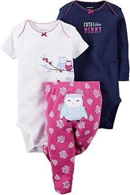 Carter&#39;s Baby Girls Take Me Away 3-Piece Little Character Set  -3 Months -Purple Owl