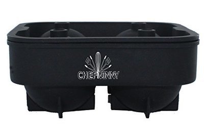 Chef Vinny 4 Ball Silicone Ice tray - Black …