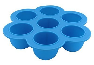 Chef Vinny 7 Slot Silicone Baby Food Container- Freezer, Microwave Dishwasher Safe (Blue)