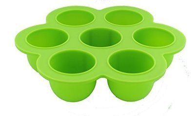 Chef Vinny 7 Slot Silicone Baby Food Container- Freezer, Microwave Dishwasher Safe (Green)