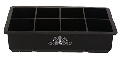 Chef Vinny 8 Cavity Silicone King Cube Ice Tray black
