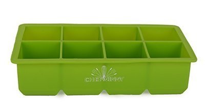 Chef Vinny 8 Cavity Silicone King Cube Ice Tray Green