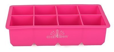 Chef Vinny 8 Cavity Silicone King Cube Ice Tray Pink