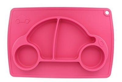 Chef Vinny Car Shape Silicone Baby Placemat (Pink)