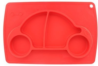 Chef Vinny Car Shape Silicone Baby Placemat (Red)