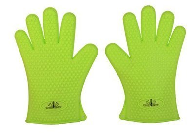 Chef VInny Silicone Oven Gloves Green