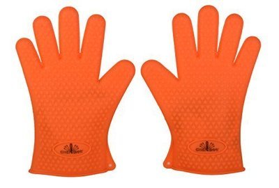 Chef Vinny Silicone Oven Gloves Orange