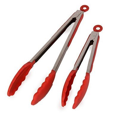 Chef Vinny Silicone Tong Set Red