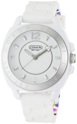 Coach Womens 14501352 Boyfriend White Silicone Watch