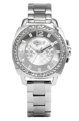 Coach Womens 14501699 Mini Boyfriend Silver Tone Bracelet Watch