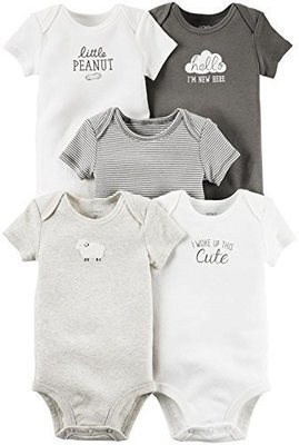 Carter&#39;s Unisex Baby Multi-Pack Bodysuits, Assorted, 9 Months