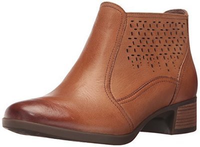 Dansko Women&#39;s Liberty Ankle Bootie, Saddle Burnished Nappa, 36 EU/5.5-6 M US