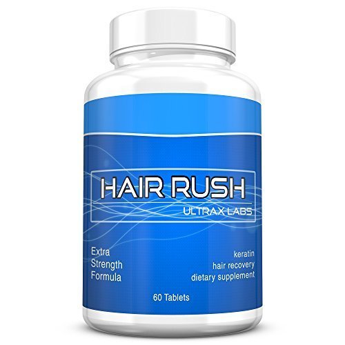 Ultrax Labs Hair Rush | Maxx Hair Growth &amp; Anti Hair Loss Nutrient Solubilized Keratin Vitamin Supplement