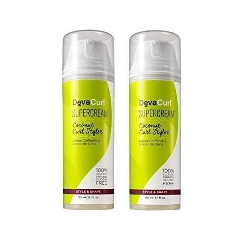 Devacurl Supercream Coconut Curl Styler 5.1 Oz (2 Pack)