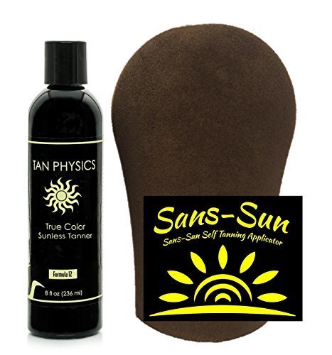 Tan Physics True Color Tanner 8 oz w/ FREE Tanning Mitt by Sans-Sun
