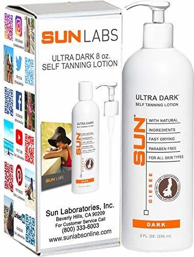Self Tanner Ultra Dark 8 fl oz + Mitt, Sunless Tanning Lotion and Self Bronzer | Sunless Bronzing Cream | Instant, Quick-Drying, Streak-Free, Perfect For Fair To Medium Skin Tones