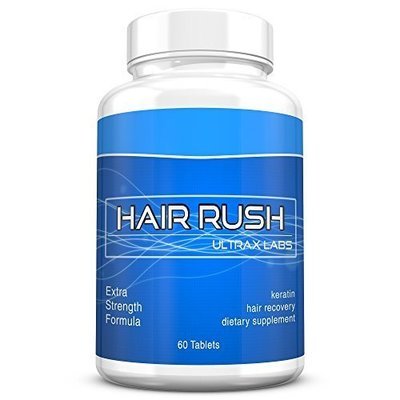 Ultrax Labs Hair Rush | Maxx Hair Growth &amp; Anti Hair Loss Nutrient Solubilized Keratin Vitamin Supplement