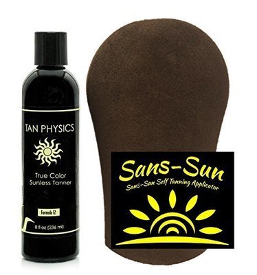 Tan Physics True Color Tanner 8 oz w/ FREE Tanning Mitt by Sans-Sun