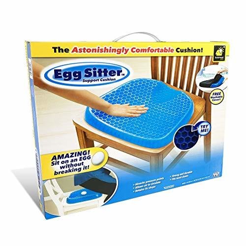 Bulbhead Egg Sitter Seat Cushion with Non-Slip Cover Breathable Honeycomb Design Absorbs Pressure Points