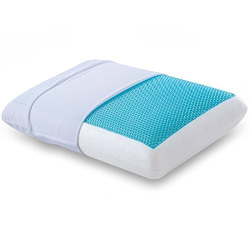 Comfort &amp; Relax Reversible Memory Foam Gel Pillow for Sleeping Cool, Standard Size, 1-Pack
