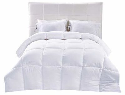 Lightweight Comforter, Ultra Soft Down Alternative (White, King) - All Season Comforter - Plush Siliconized Fiberfill Duvet Insert - Box Stitched- by Utopia Bedding