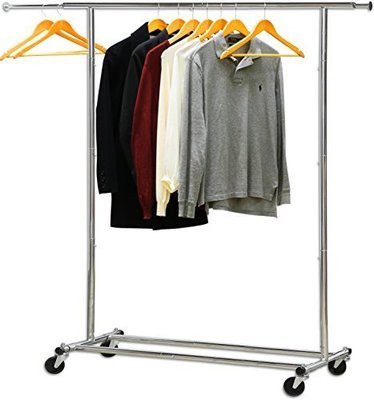 Simple Houseware Heavy Duty Clothing Garment Rack - Chrome