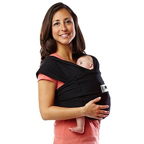 Baby K’tan ORIGINAL Baby Carrier, Black Stretch Cotton  (S)