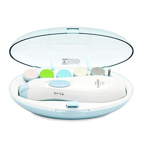 Little Martin’s Drawer Baby Nail Trimmer File with Light - Safe Electric Nail Clippers Kit for Newborn Infant Toddler Kids Toes and Fingernails - Care, Polish and Trim - Battery Operated (AA)