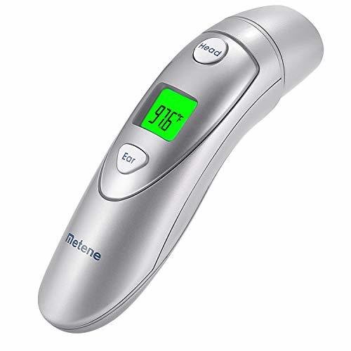 Metene Medical Forehead and Ear Thermometer,Infrared Digital Thermometer Suitable For Baby, Infant, Toddler and Adults with FDA and CE approved
