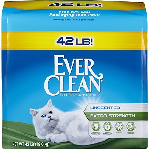 Ever Clean Extra Strength Cat Litter, Unscented, 42 Pound Bag