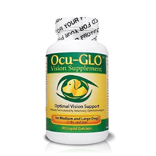 Ocu-GLO Vision Supplement for Med/Lg Dogs, Animal Necessity - Lutein, Omega-3 Fatty Acids, Grapeseed Extract Support Optimal Eye Health &amp; Vision in Dogs - Antioxidants for Canine Ocular Health - 90ct