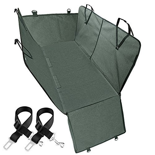 Pet Seat Cover Car Seat Covers for Dogs with Side Flaps Waterproof Dog Hammock for Back Seat Heavy Duty Thick Polyester Scratch Proof Nonslip Durable Washable Dog Seat Covers for Cars Trucks and SUVs