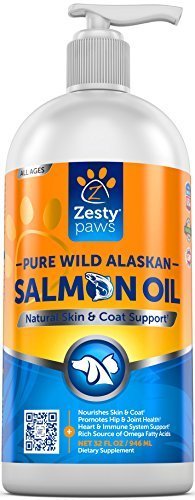 Pure Wild Alaskan Salmon Oil for Dogs &amp; Cats - Supports Joint Function, Immune &amp; Heart Health - Omega 3 Liquid Food Supplement for Pets - All Natural EPA + DHA Fatty Acids for Skin &amp; Coat - 32 FL OZ