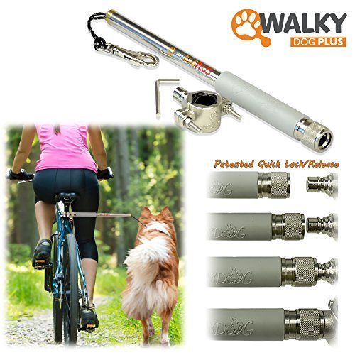 Walky Dog Plus Hands Free Dog Bicycle Exerciser Leash Newest Model with 550-lbs pull strength Paracord Leash Military Grade