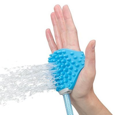 Aquapaw Pet Bathing Tool | Pet Shower Sprayer and Scrubber in-One, Shower Bath Tub and Outdoor Garden Hose Compatible, Dog Cat Horse Grooming