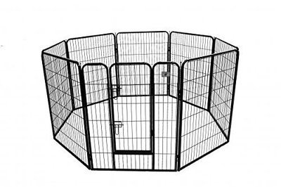 BestPet Heavy Duty Pet Playpen Dog Exercise Pen Cat Fence B, 40-Inch, Black