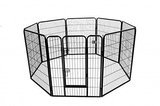 BestPet Heavy Duty Pet Playpen Dog Exercise Pen Cat Fence B, 40-Inch, Black