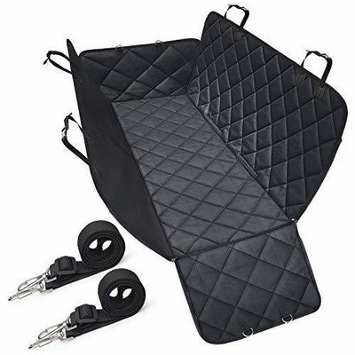SHINE HAI Dog Seat Covers, Pet Car Seat Cover with Nonslip Backing, Waterproof &amp; Scratch Proof Hammock Convertible, Machine Washable Backseat Cover for Cars Trucks and SUVs