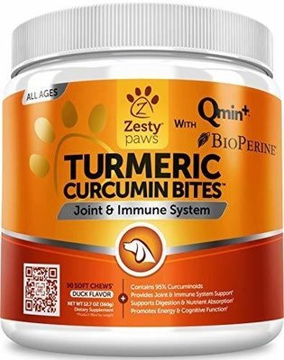 Turmeric Curcumin for Dogs - With 95% Curcuminoids for Hip &amp; Joint + Arthritis Support - Digestive &amp; Mobility + Immune Dog Supplement - With Organic Turmeric, Coconut Oil &amp; BioPerine - 90 Chew Treats