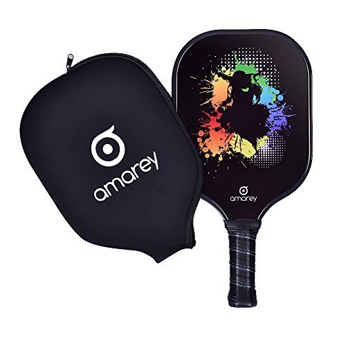AMAREY Pickleball Paddle - Graphite Pickleball Racket Honeycomb Composite Core Pickleball Paddle Set Ultra Cushion Grip Low Profile Edge Bundle Graphite Pickleball Paddles Racquet