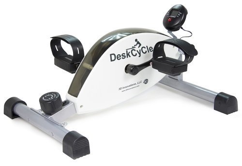DeskCycle Desk Exercise Bike Pedal Exerciser, White