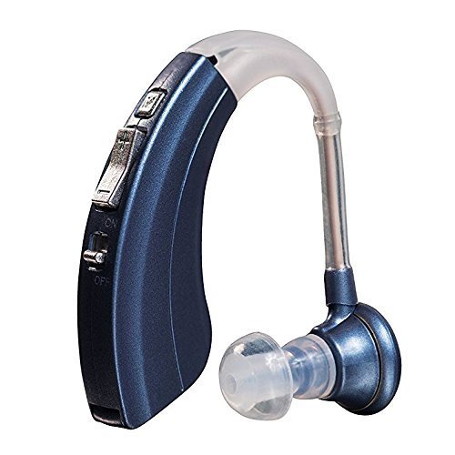 Digital Hearing Amplifier by Britzgo BHA-220. 500hr Battery Life, Modern Blue, Doctor and Audiologist designed “ FDA Approved “