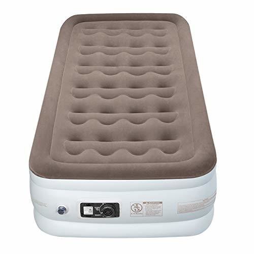 Etekcity Upgraded Air Mattress Blow Up Elevated Raised Guest Bed Inflatable Airbed with Built-in Electric Pump, Height 18&#39;&#39;, Twin Size