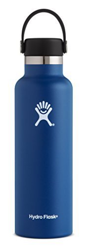 Hydro Flask 24 oz Double Wall Vacuum Insulated Stainless Steel Leak Proof Sports Water Bottle, Standard Mouth with BPA Free Flex Cap, Cobalt