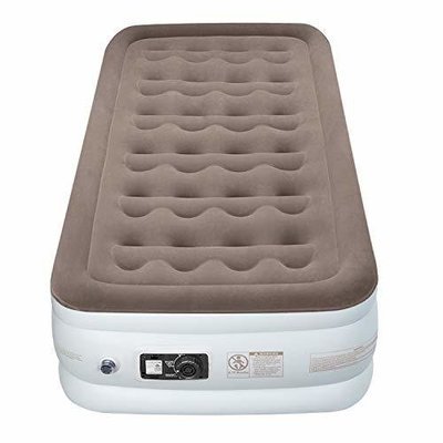 Etekcity Upgraded Air Mattress Blow Up Elevated Raised Guest Bed Inflatable Airbed with Built-in Electric Pump, Height 18&#39;&#39;, Twin Size