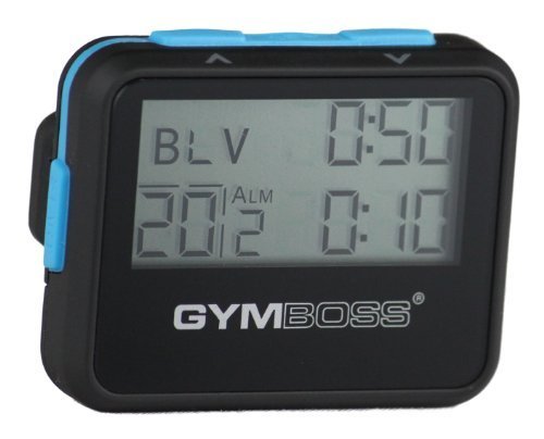 Gymboss Interval Timer and Stopwatch - BLACK / BLUE SOFTCOAT